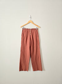 Terracotta Cotton Gauze Pants (M)