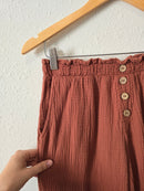 Terracotta Cotton Gauze Pants (M)