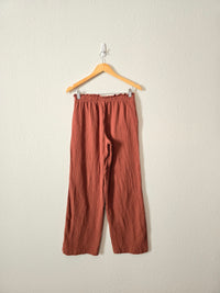 Terracotta Cotton Gauze Pants (M)