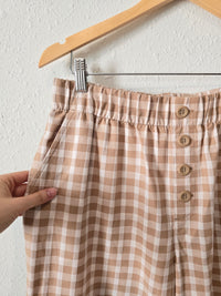 NEW Loft Neutral Gingham Pants (L)