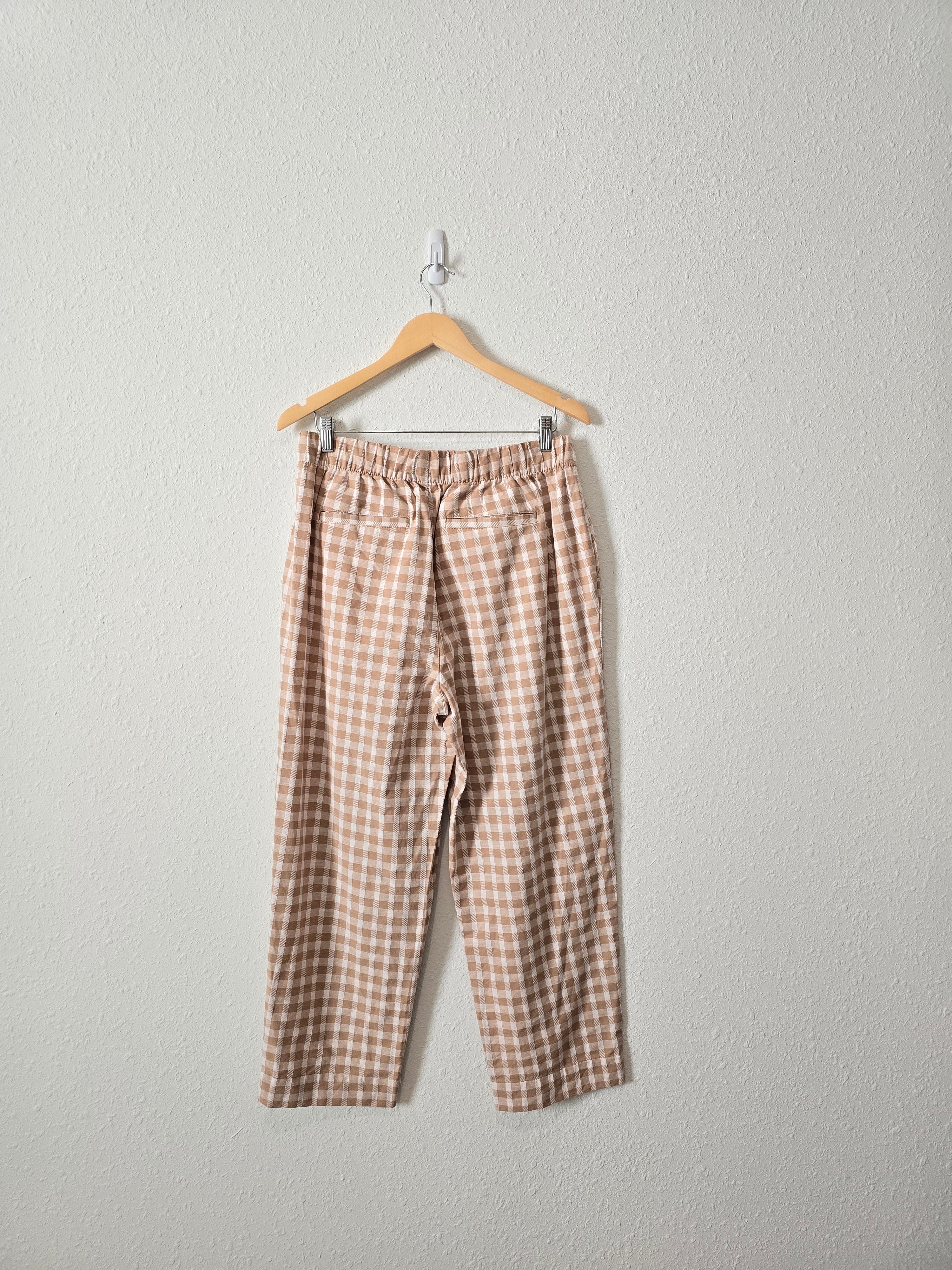 NEW Loft Neutral Gingham Pants (L)