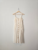 Linen Button Up Midi Dress (M)