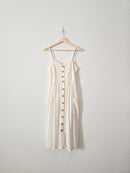 Linen Button Up Midi Dress (M)