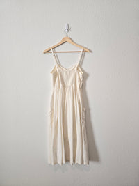 Linen Button Up Midi Dress (M)