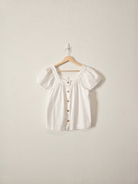 Gap White Square Neck Top (XS)