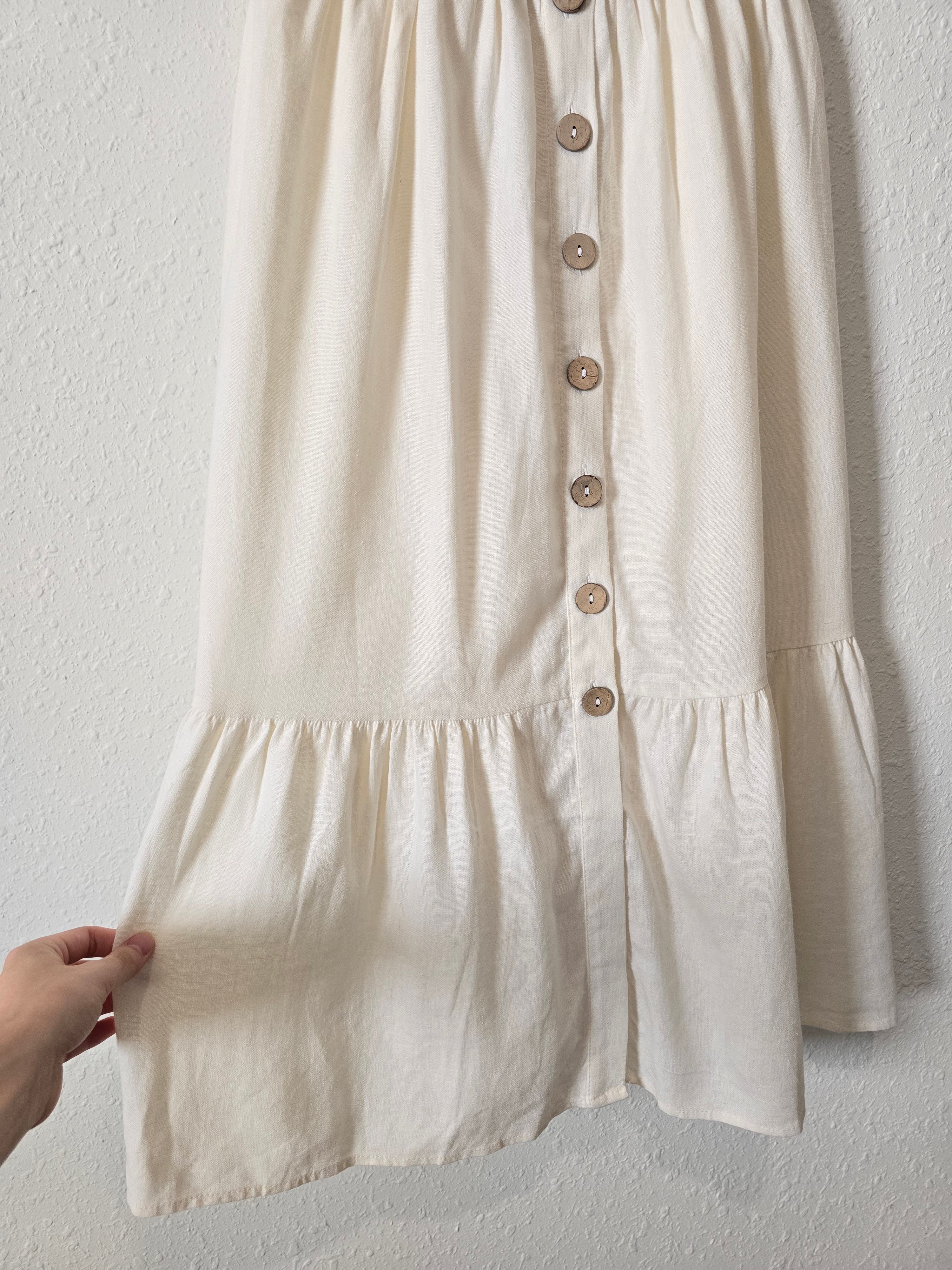 NEW Linen Blend Midi Dress (M)