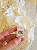 Cream Floral Eyelet Top (L)