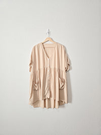 Neutral Cotton Babydoll Tunic (S-L)