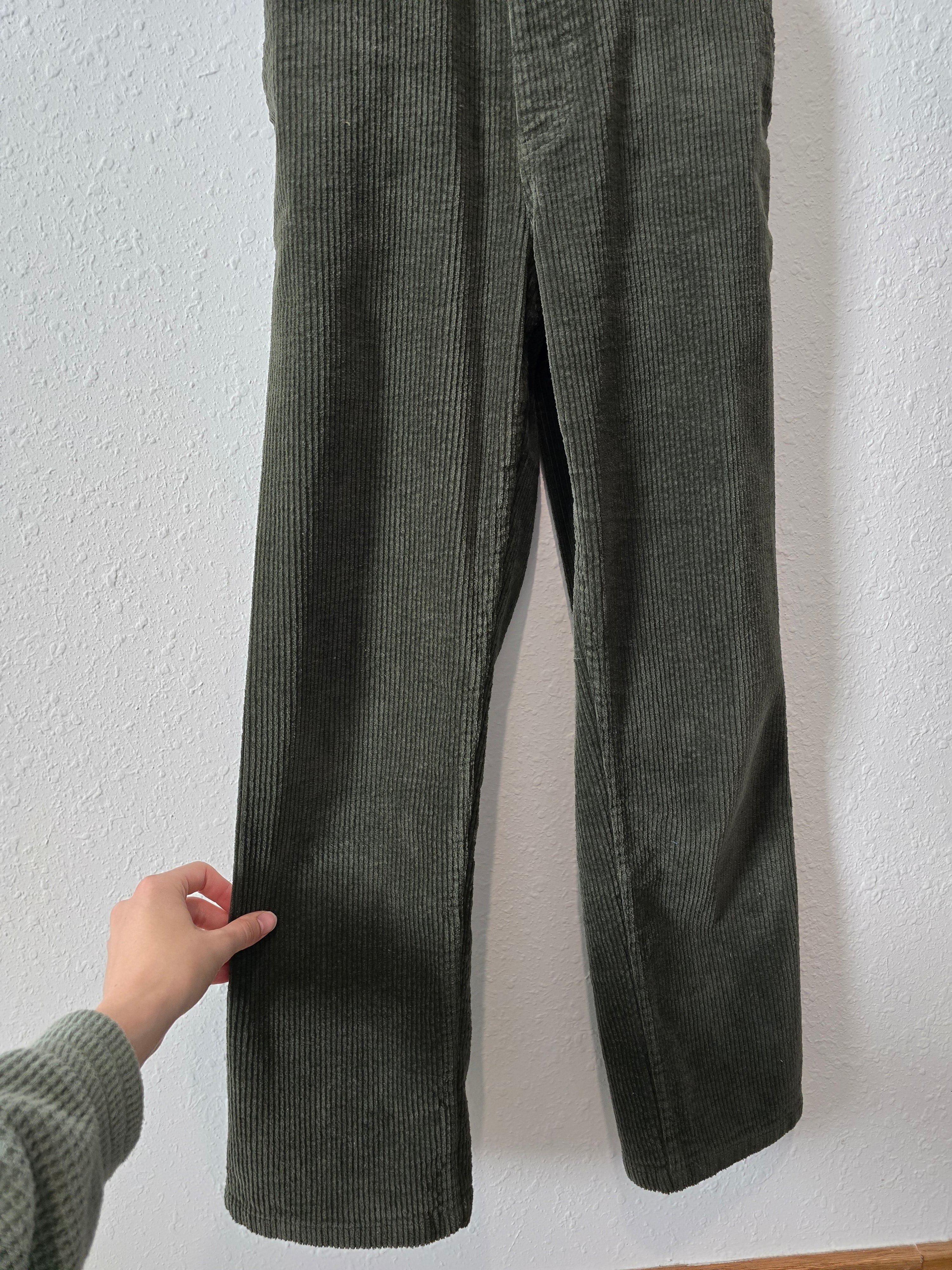 Rhythm Green Corduroy Overalls (XS)