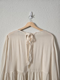 Embroidered Tie Back Blouse (M)