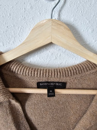 Brown Striped Collared Sweater (M)