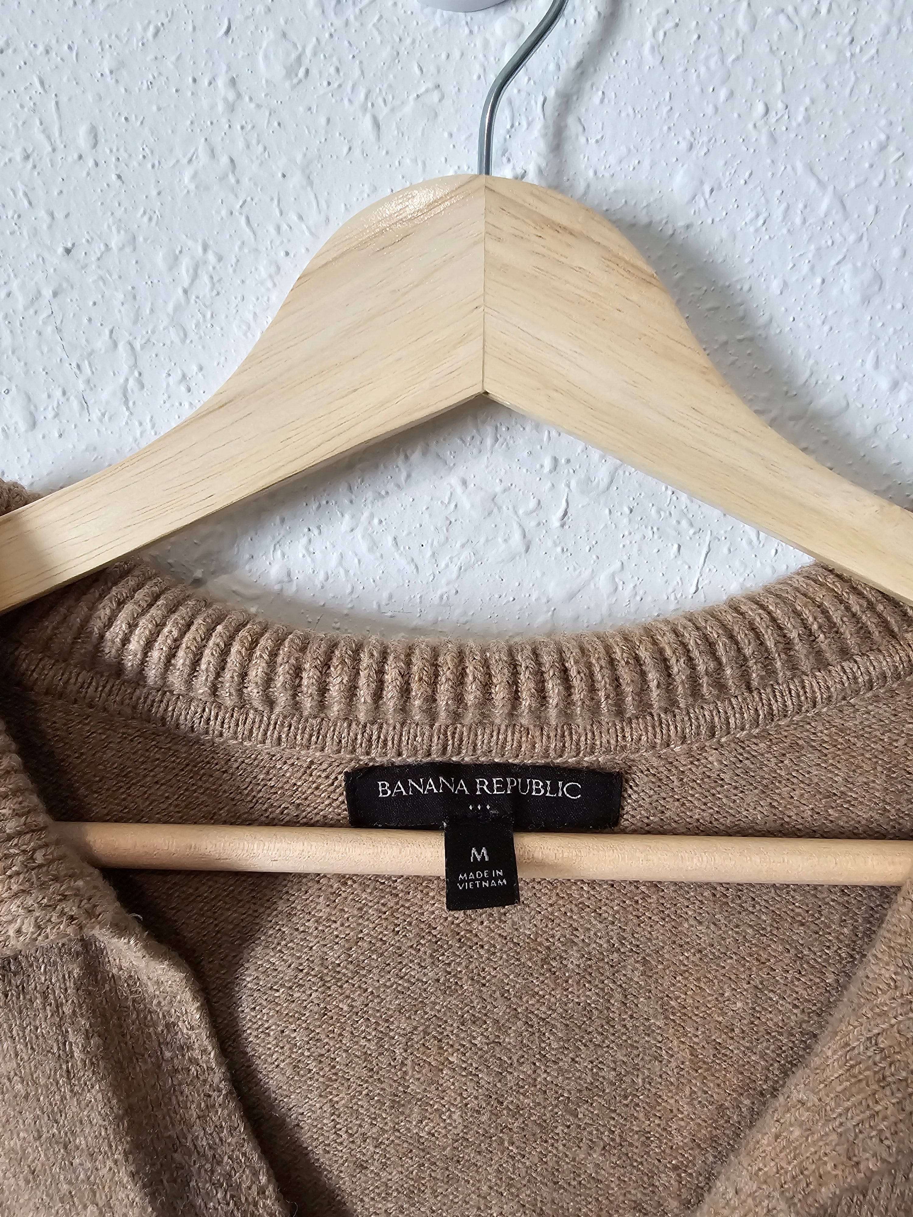 Brown Striped Collared Sweater (M)