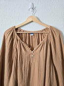 Camel Cotton Gauze Top (XXL)