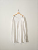 White Cotton Gauze Maxi Skirt (XL)