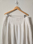 White Cotton Gauze Maxi Skirt (XL)