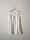 White Cotton Gauze Maxi Skirt (XL)