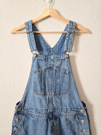 Relaxed Cotton Denim Shortalls (S)