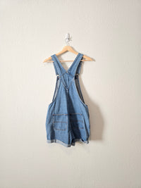 Relaxed Cotton Denim Shortalls (S)