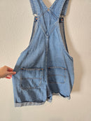 Relaxed Cotton Denim Shortalls (S)