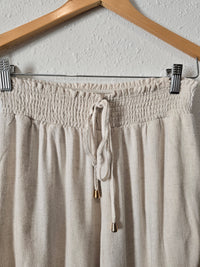 Oat Wide Leg Linen Pants (S)