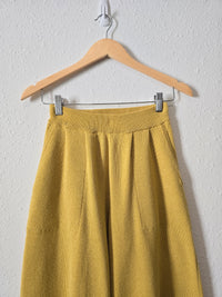 Free People Mustard Knit Pants (XS)