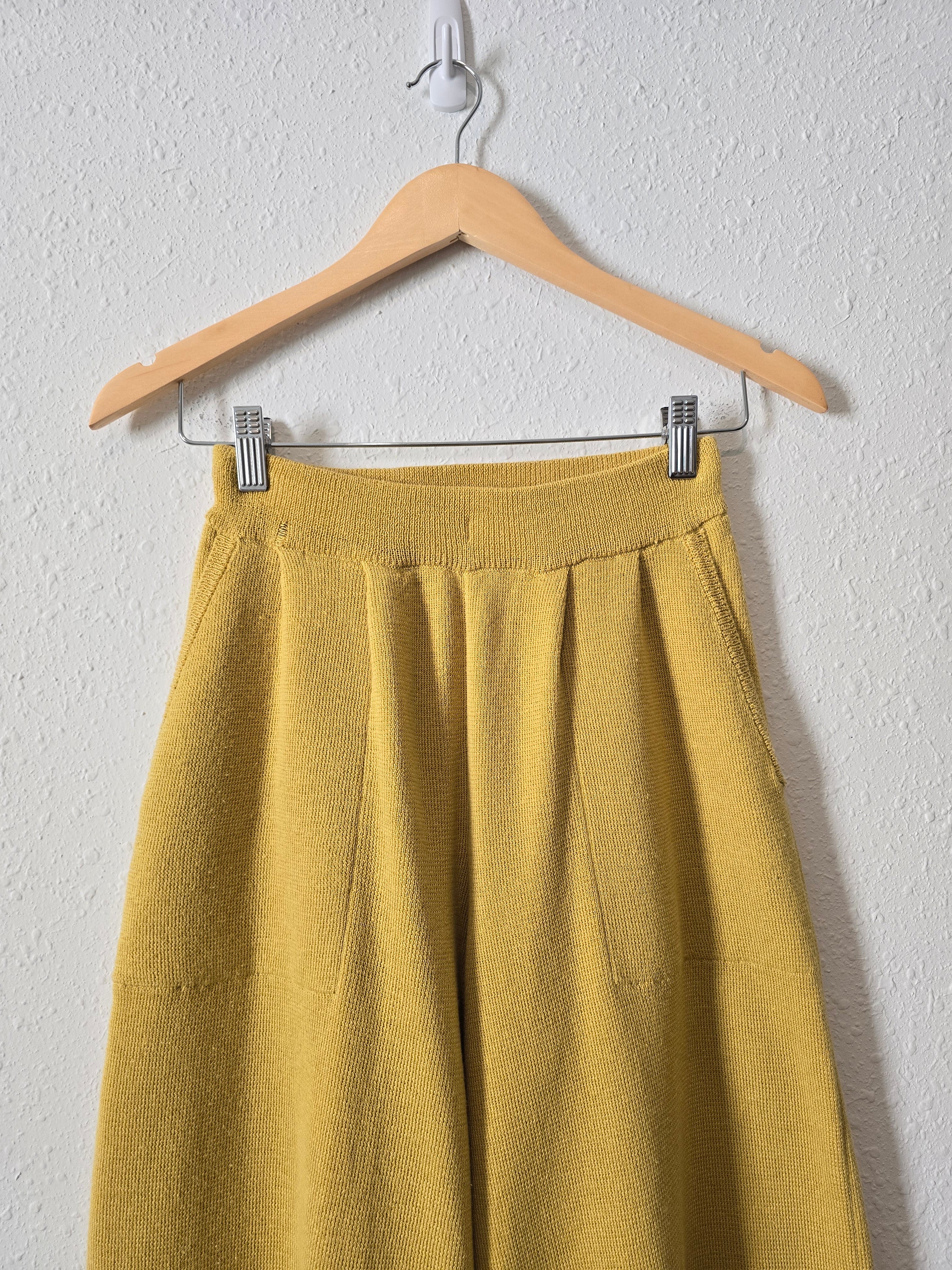 Free People Mustard Knit Pants (XS)