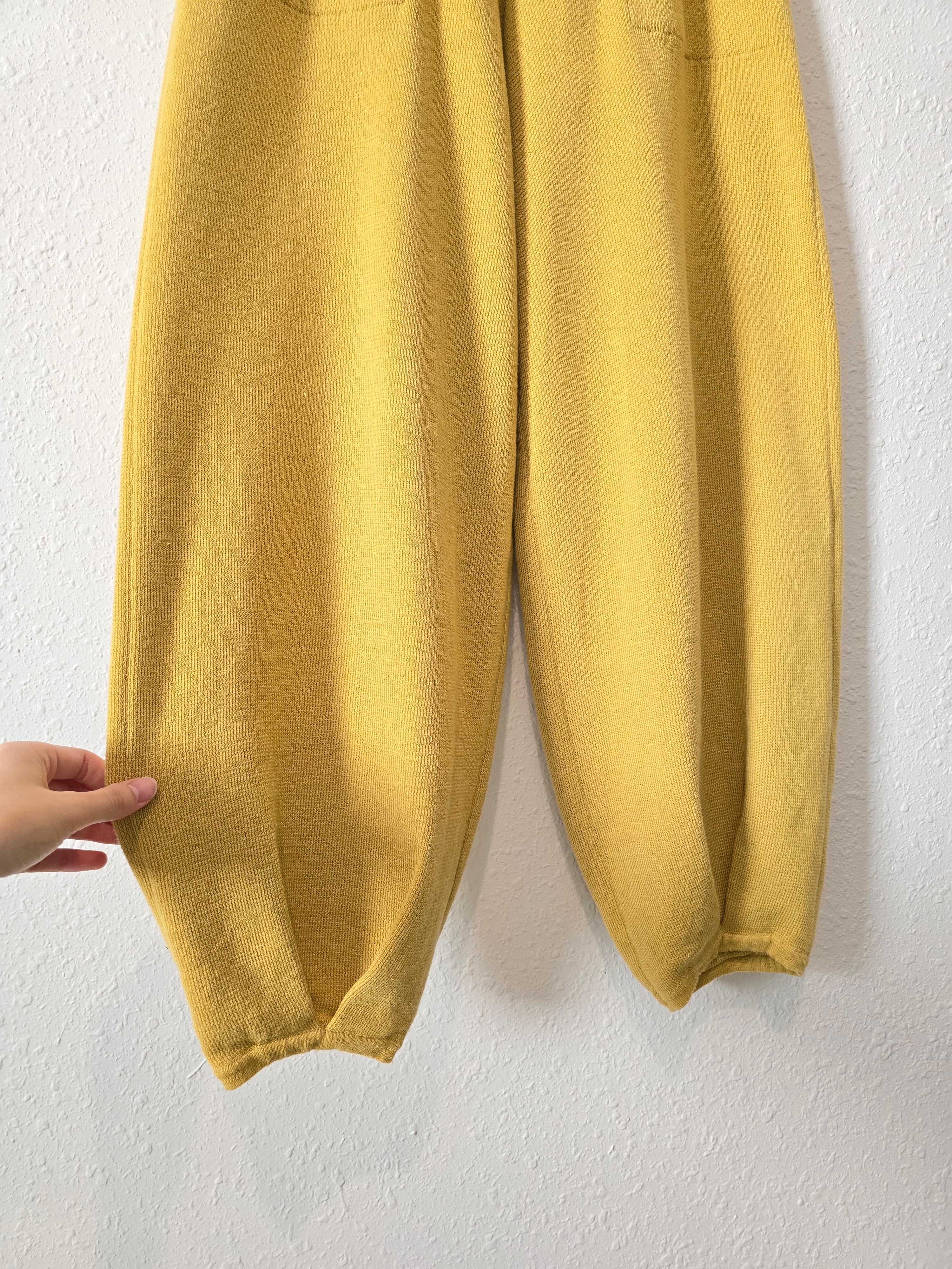 Free People Mustard Knit Pants (XS)