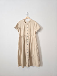 Neutral Babydoll Midi Dress (L)