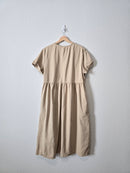 Neutral Babydoll Midi Dress (L)