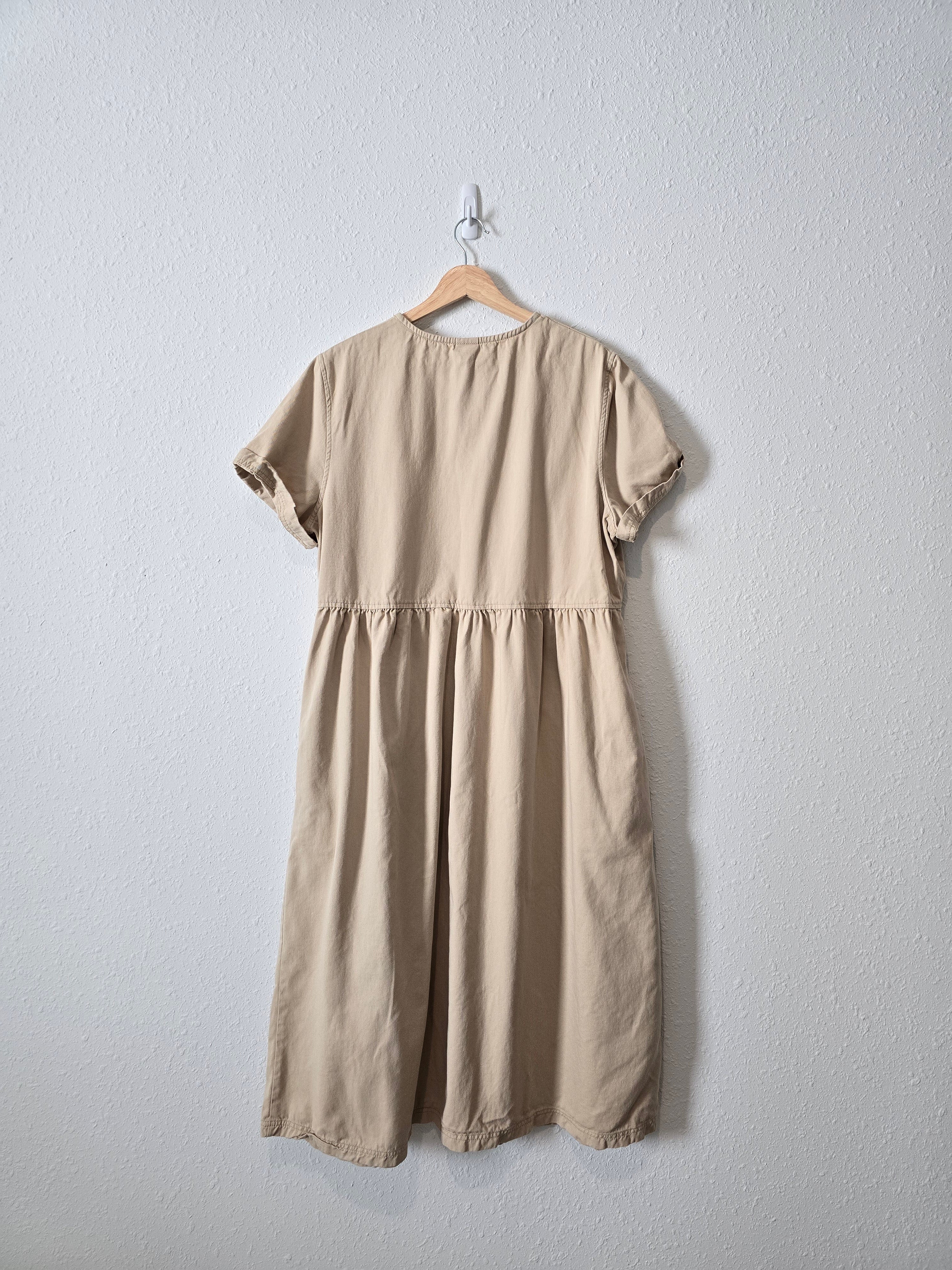 Neutral Babydoll Midi Dress (L)