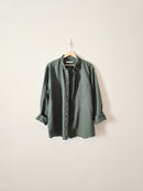 Zara Green Linen Blend Button Up (XL)