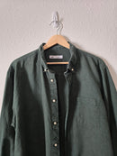 Zara Green Linen Blend Button Up (XL)