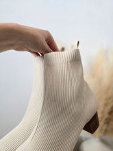 Load image into Gallery viewer, Joie Cream Knit Booties (9)
