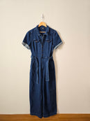 Paige Wide Leg Coverall Jumpsuit (L)