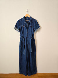 Paige Wide Leg Coverall Jumpsuit (L)