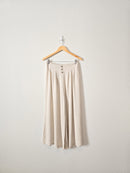 NEW Wide Leg Linen Blend Pants (L)