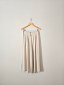 NEW Wide Leg Linen Blend Pants (L)