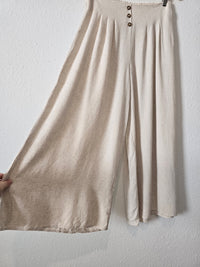 NEW Wide Leg Linen Blend Pants (L)