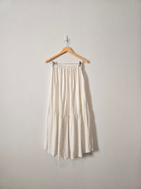 Tiered Linen Maxi Skirt (XS/S)