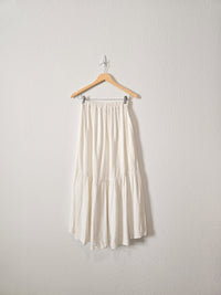 Tiered Linen Maxi Skirt (XS/S)