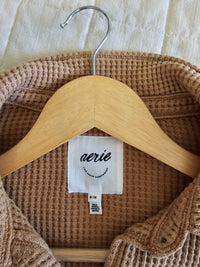 Aerie Oversized Waffle Button Up (M)