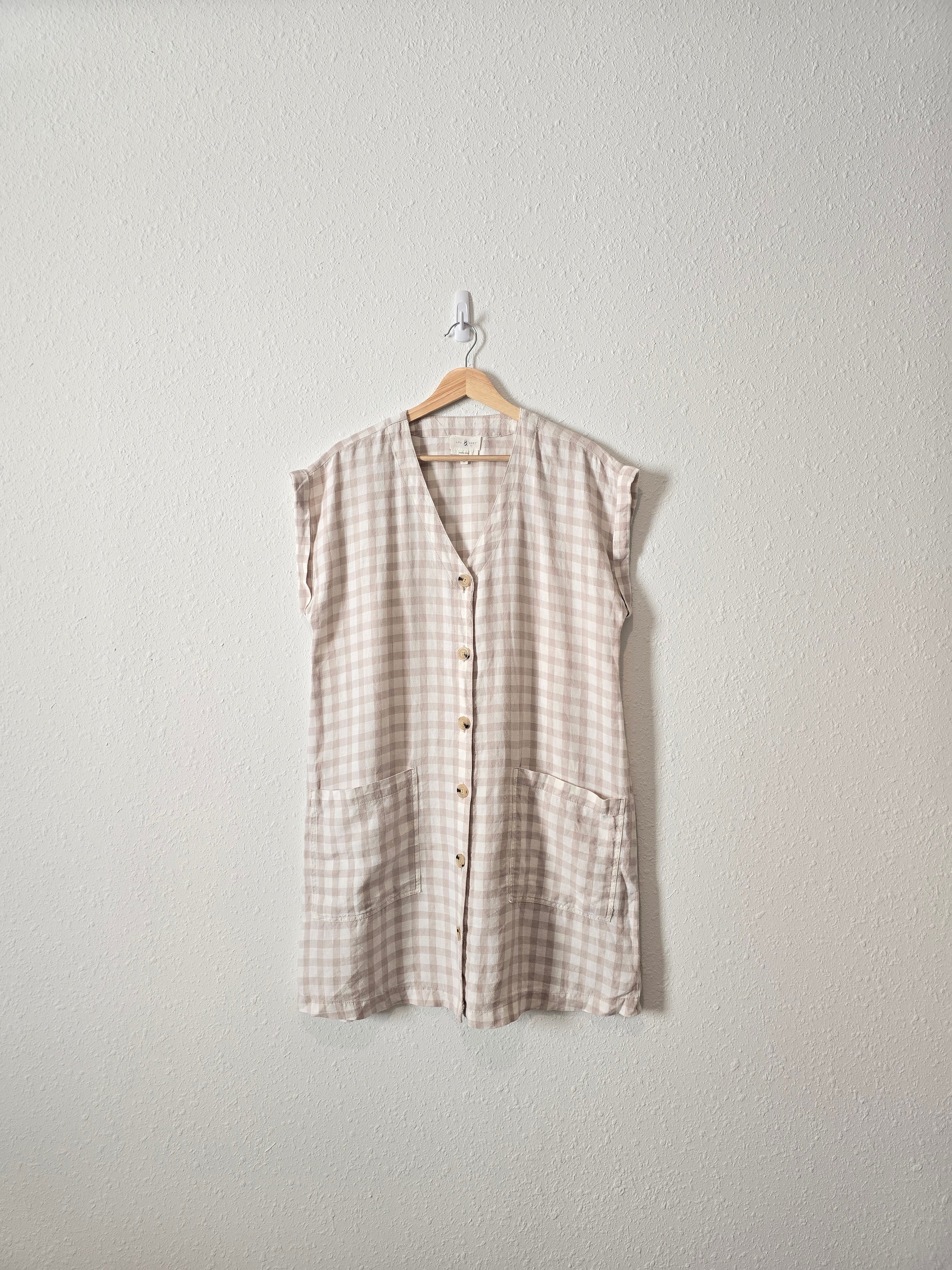 Lou & Grey Checkered Linen Dress (MP)