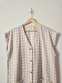 Lou & Grey Checkered Linen Dress (MP)