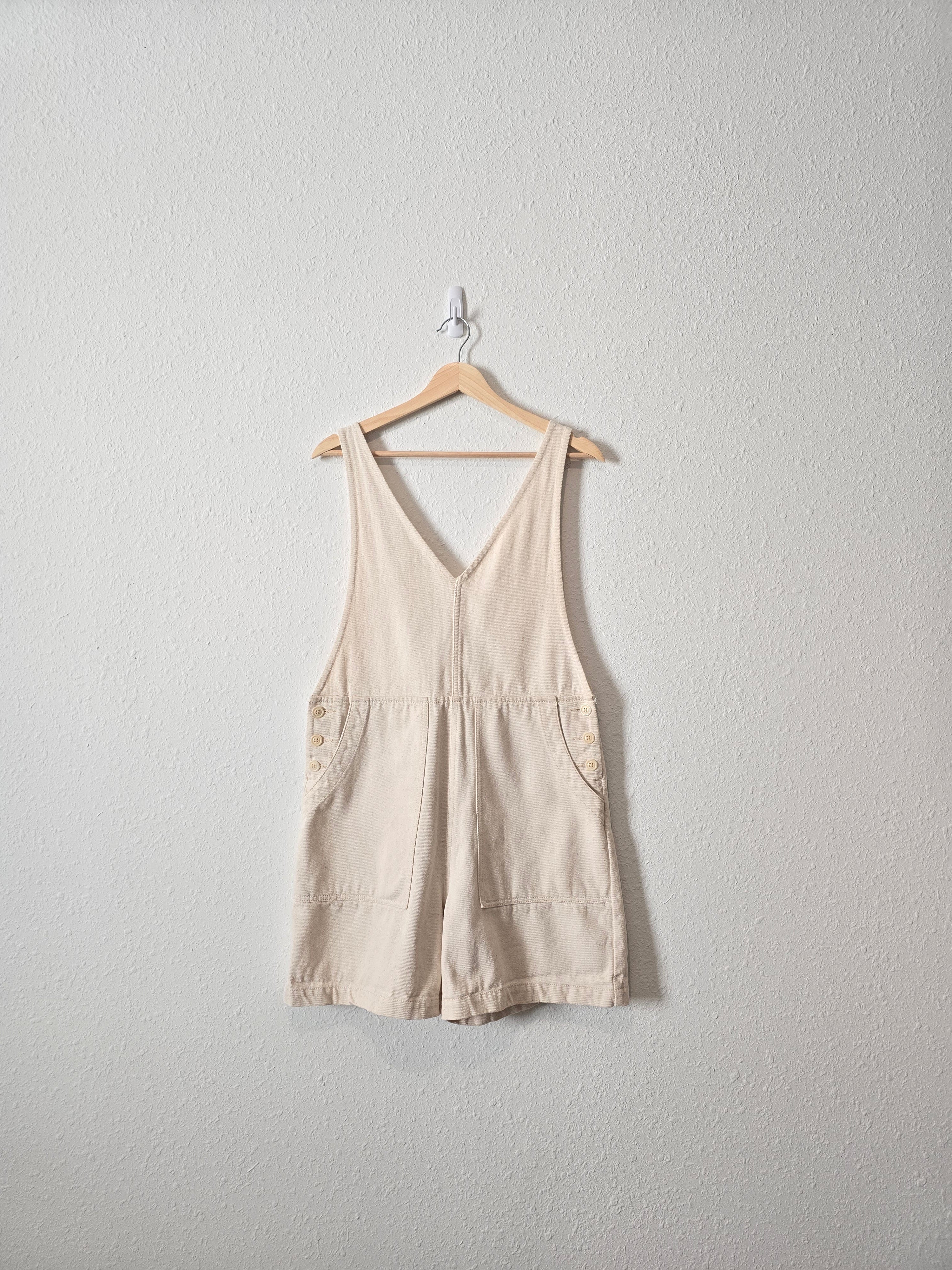 Alex Mill Ecru Cotton Shortalls (S)