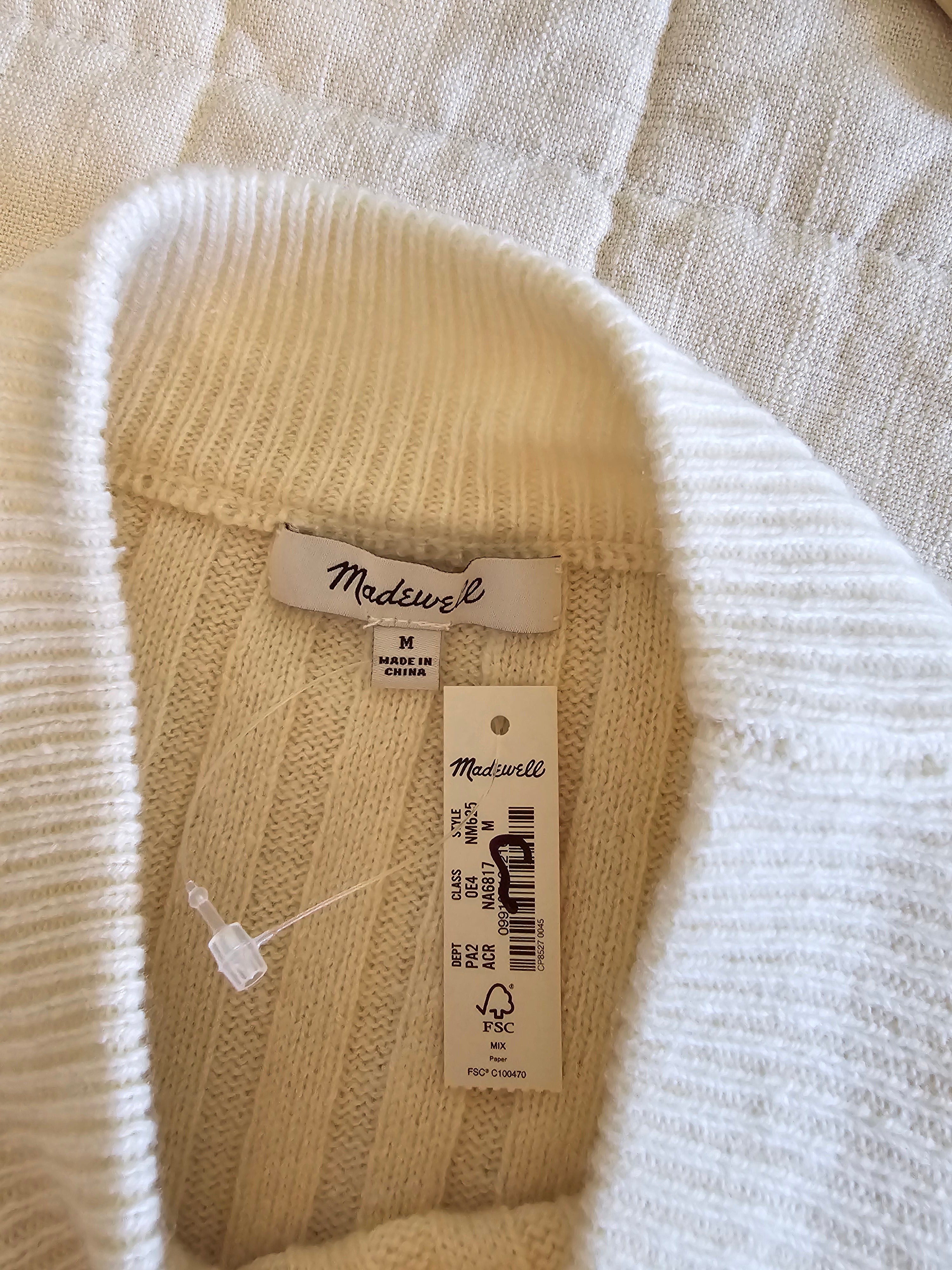 NEW Madewell Ribbed Sweater (M)