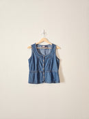 Vintage Denim Button Up Tank (L)