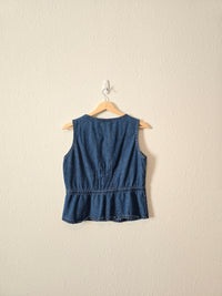 Vintage Denim Button Up Tank (L)