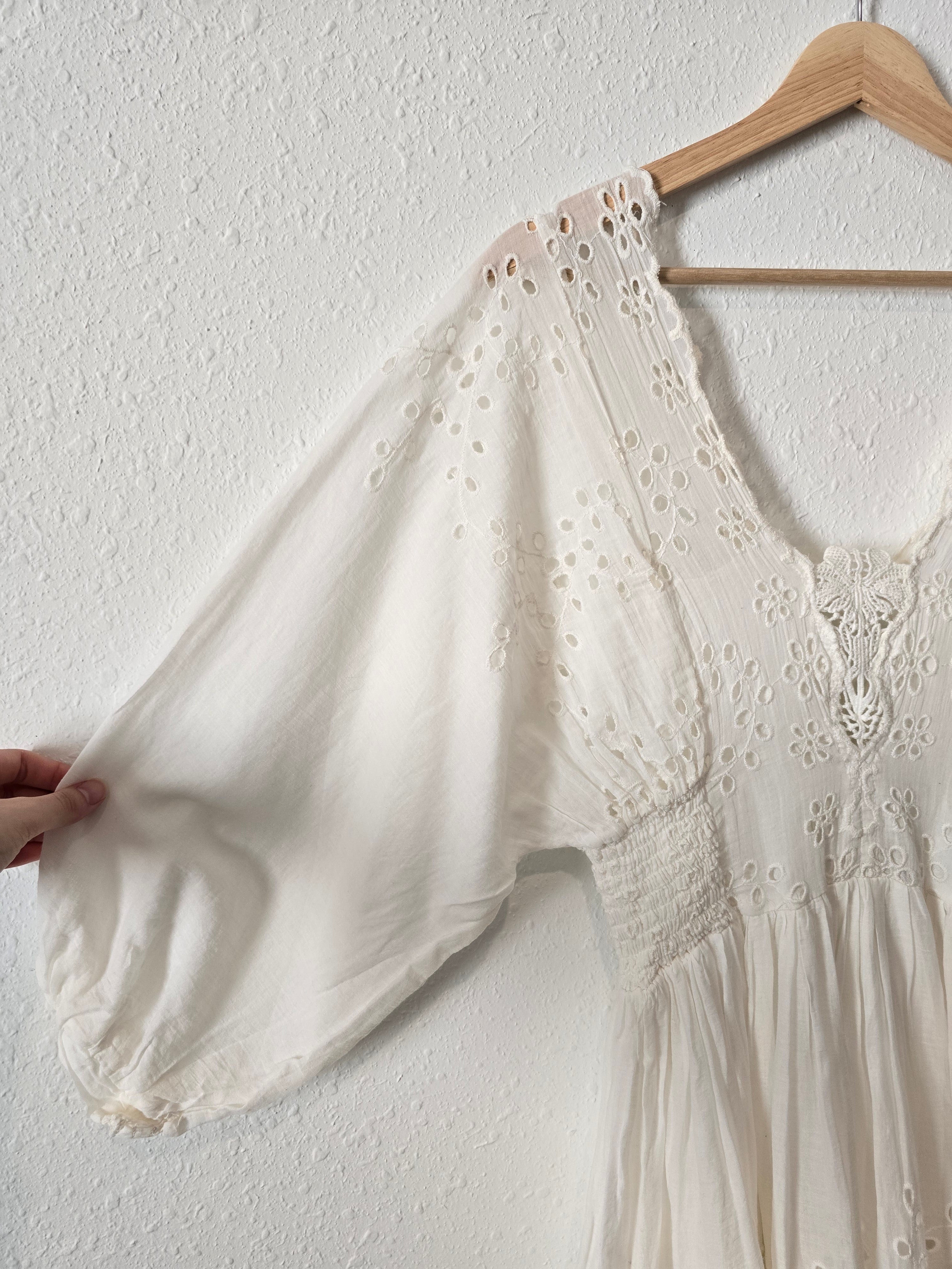 Free People Eyelet Mini Dress (XL)