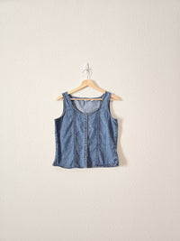 Vintage Denim Button Up Tank (SP)