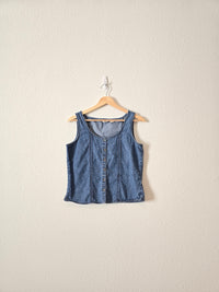 Vintage Denim Button Up Tank (SP)